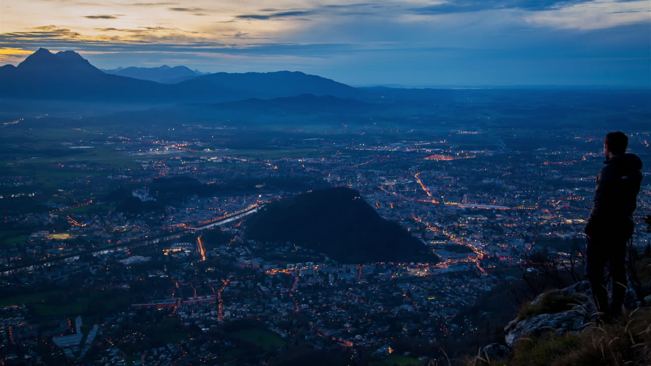살츠부르크 오스트리아 공중 서산 산