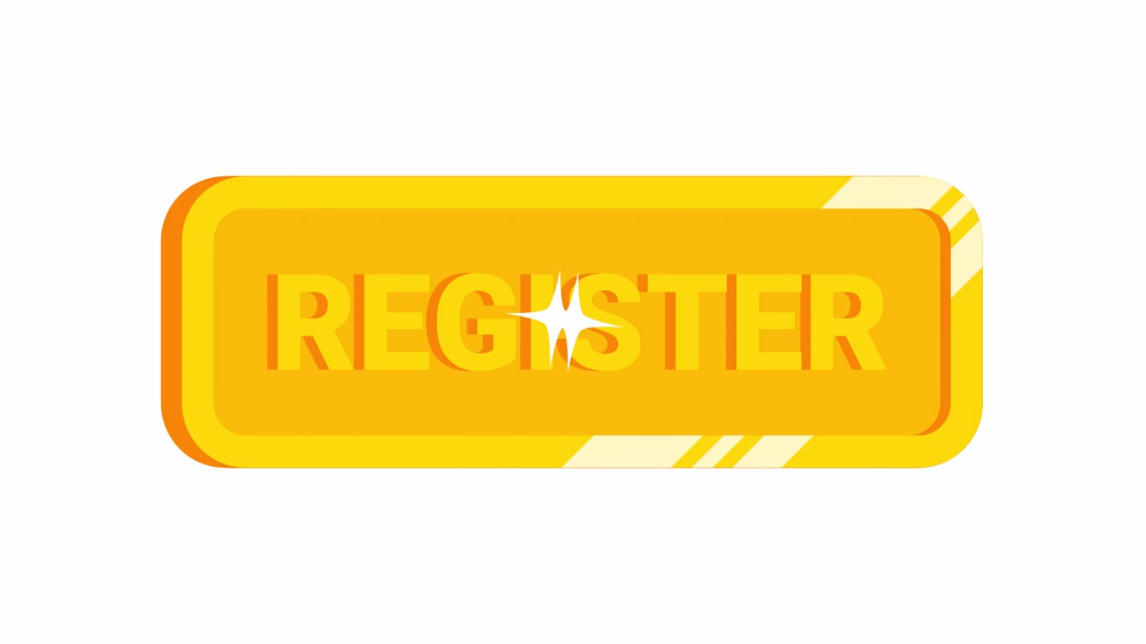 Animated Golden Register Button with Sparkling Effect