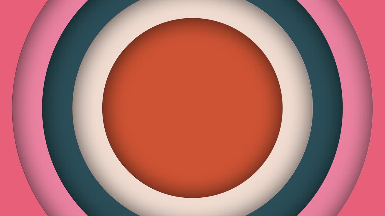 다양한 색상의 여러 원의 애니메이션 프레임