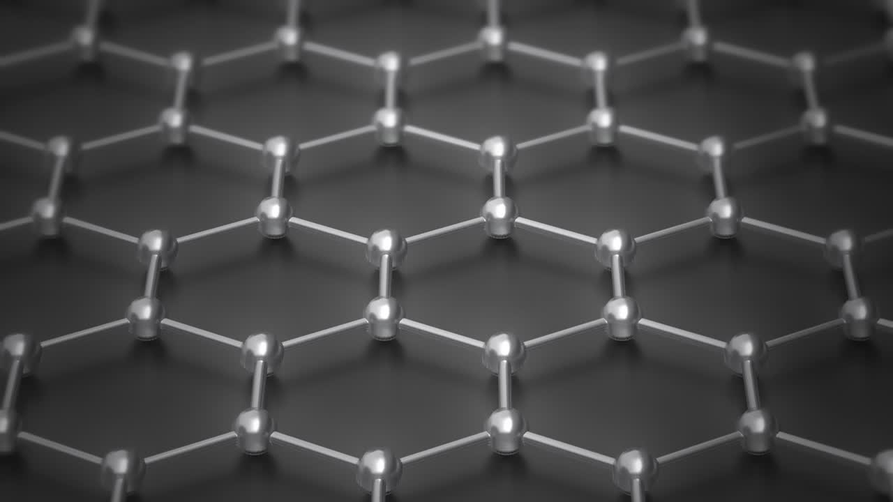 그래핀 원자의 나노 구조:  모양의 나노 튜브, 개념, 나노 기술 및 과학, 3d 애니메이션