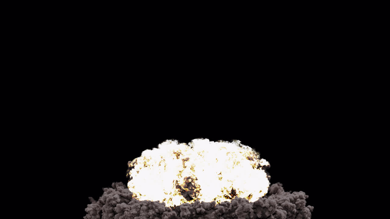 explosión nuclear con canal alfa