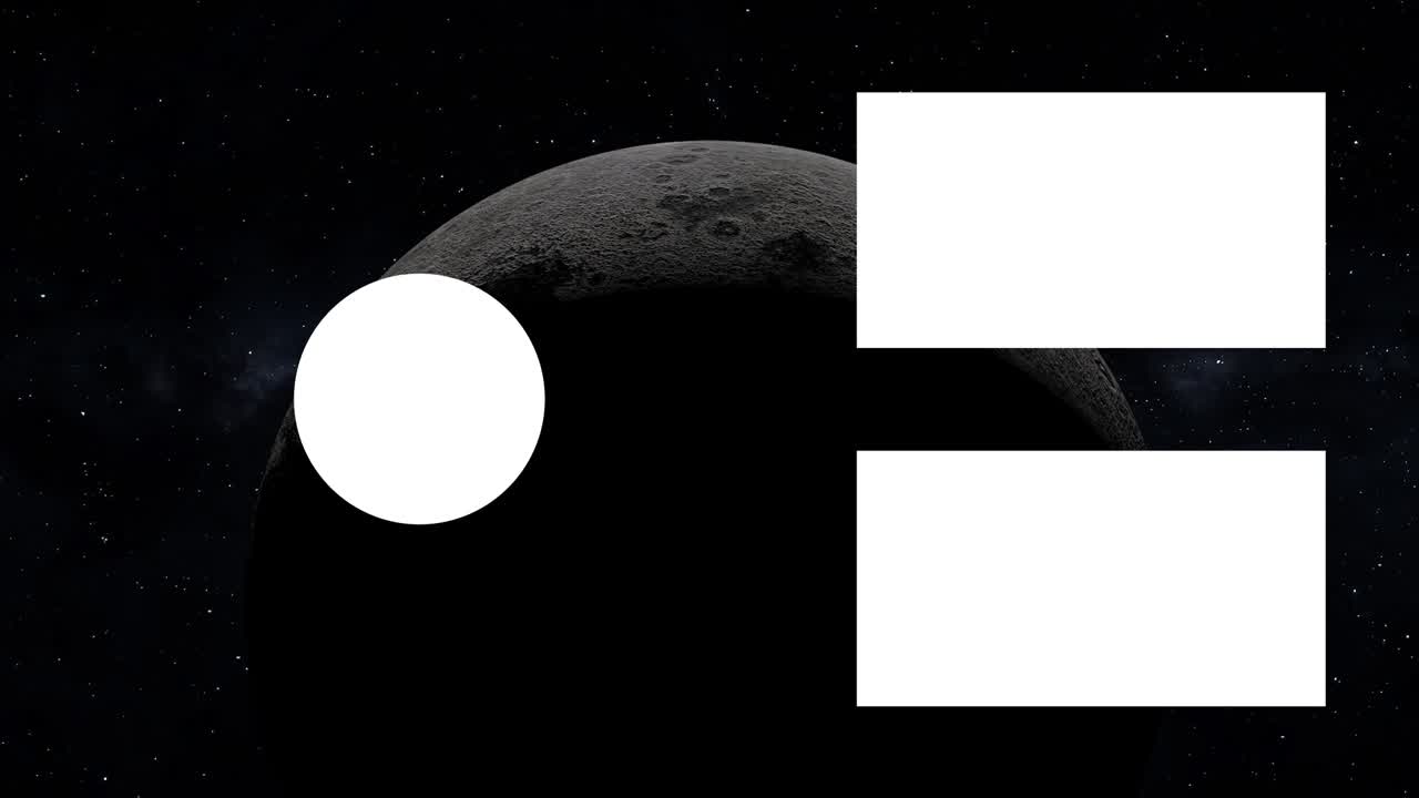 Moon space end card ending screen motion graphics