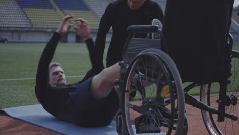 disabled athlete rehabbing