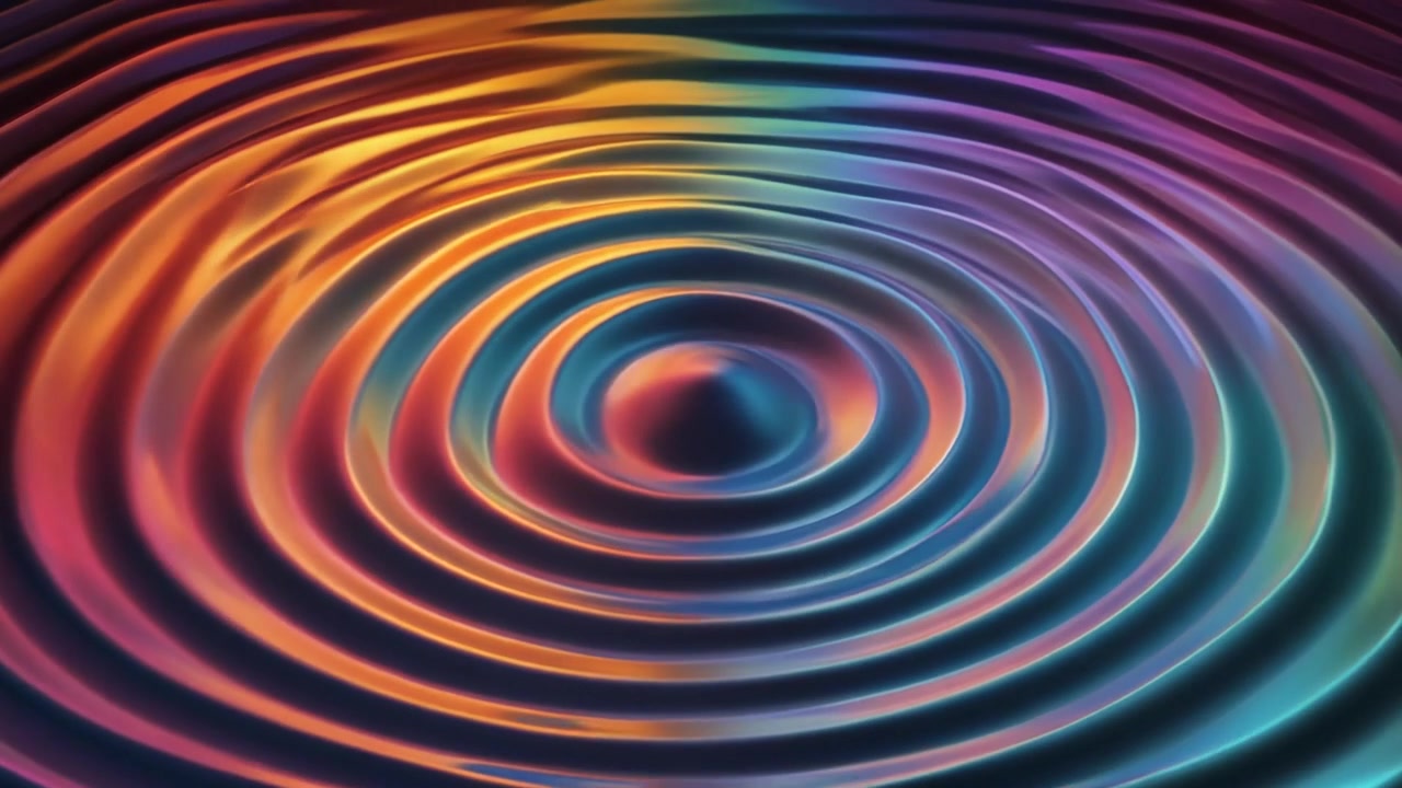 Superficie liquida astratta con increspature colorate
