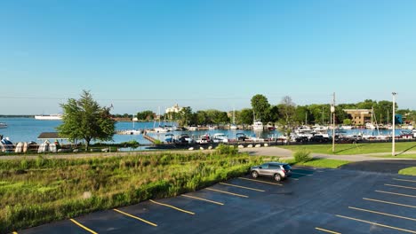 a local public access area off of a parking lot