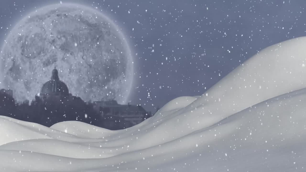 시골 에 눈 이 내리고 있다