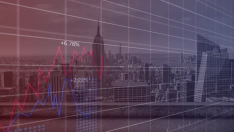 Animation-of-financial-data-processing-over-cityscape