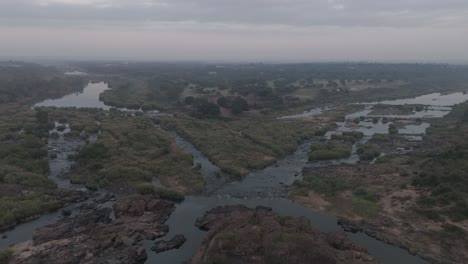 the komati river's confluence with the crocodile river as these large seasonal rivers carve a path through the south african wilderness
