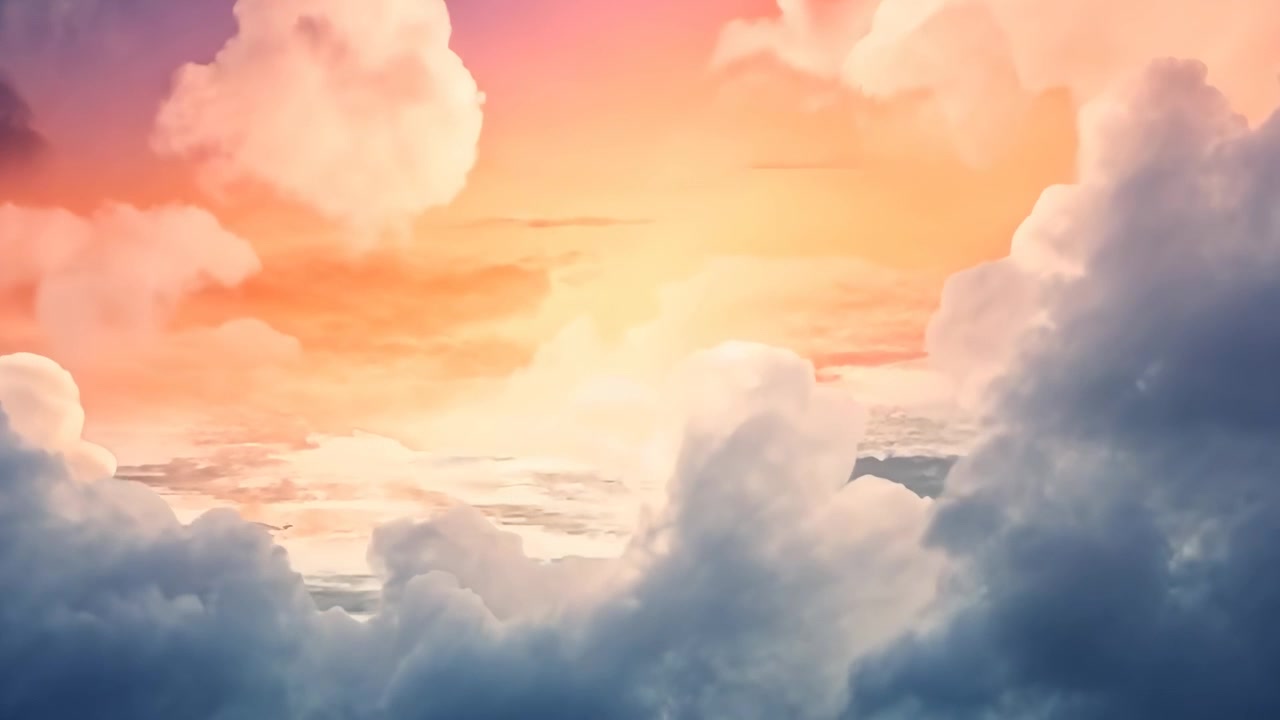 Animated Sunset Clouds Moving Across a Vibrant Sky