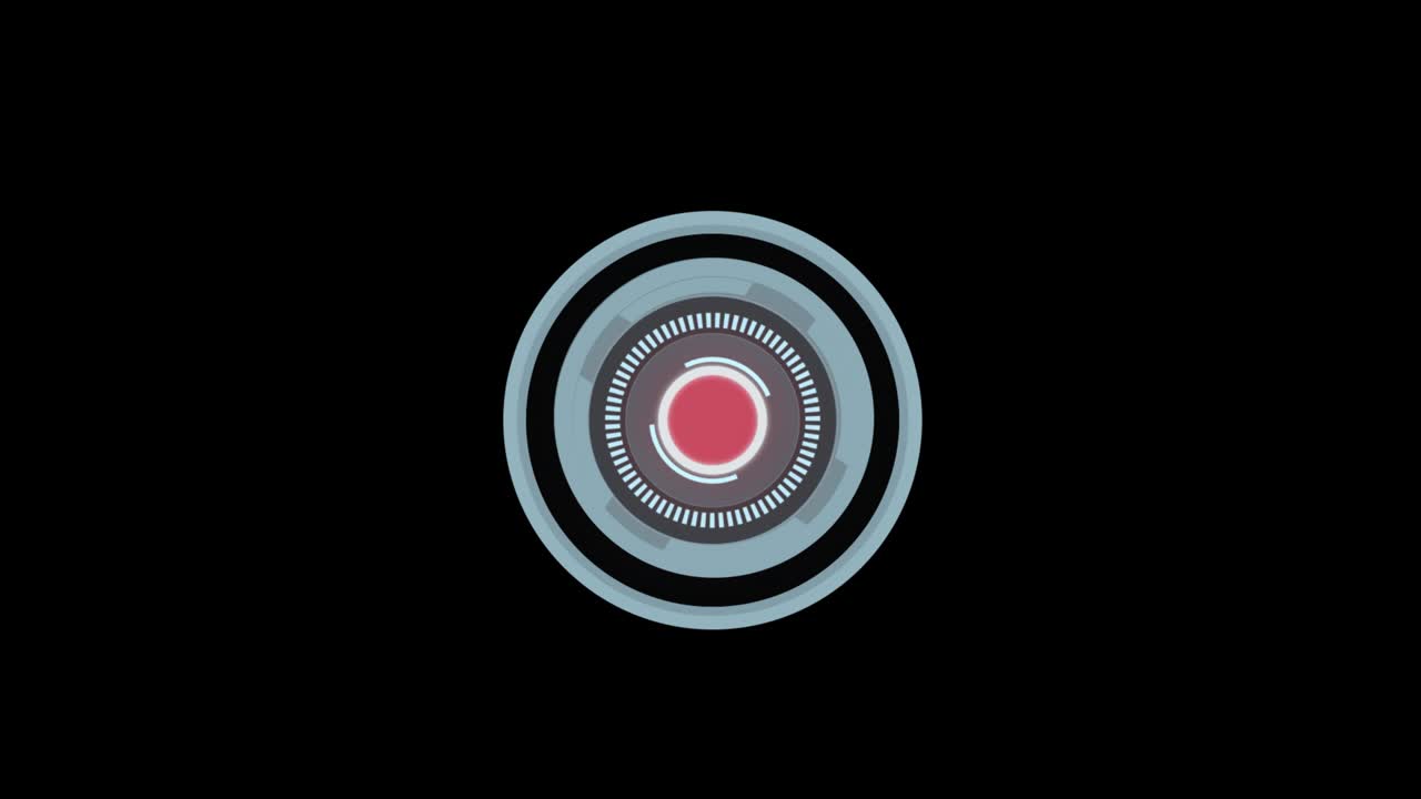 Animation of cyber eyes. Visual data interface