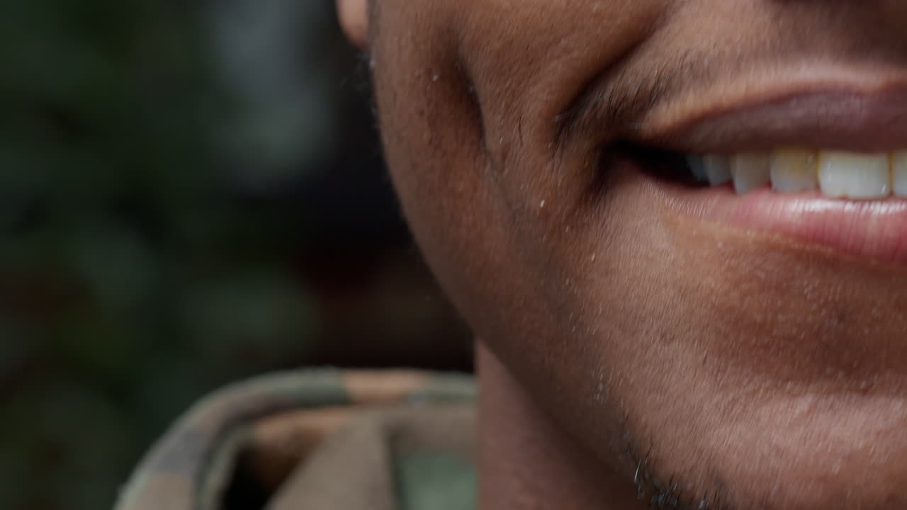 Macro shot montage of different african american people