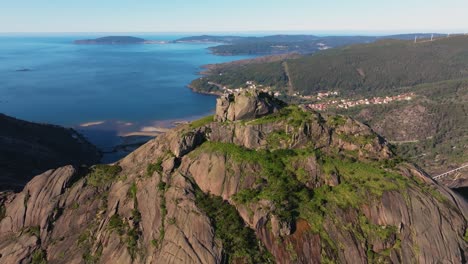 mirador de ezaro overlooking atlantic ocean in galicia, spain