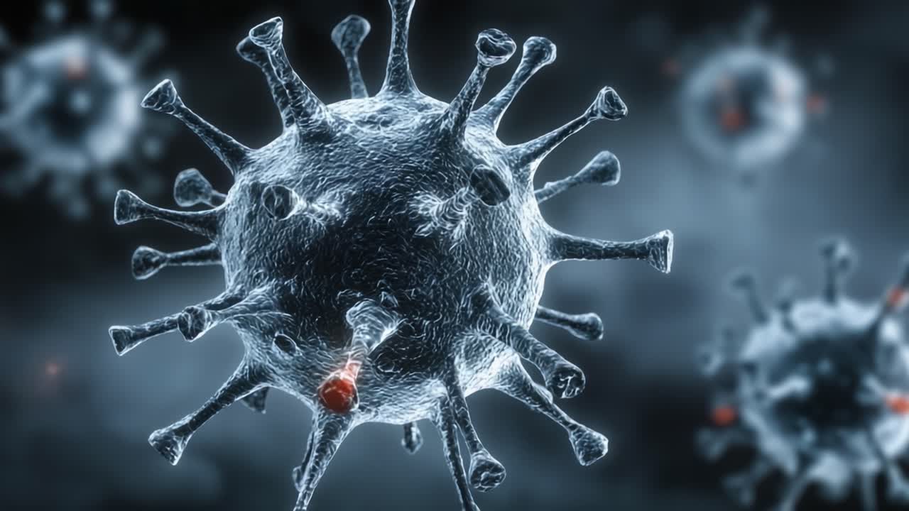 Immagini dettagliate di virus: visuali ravvicinate mostrano strutture e caratteristiche intricate di microrganismi patogeni in alta definizione