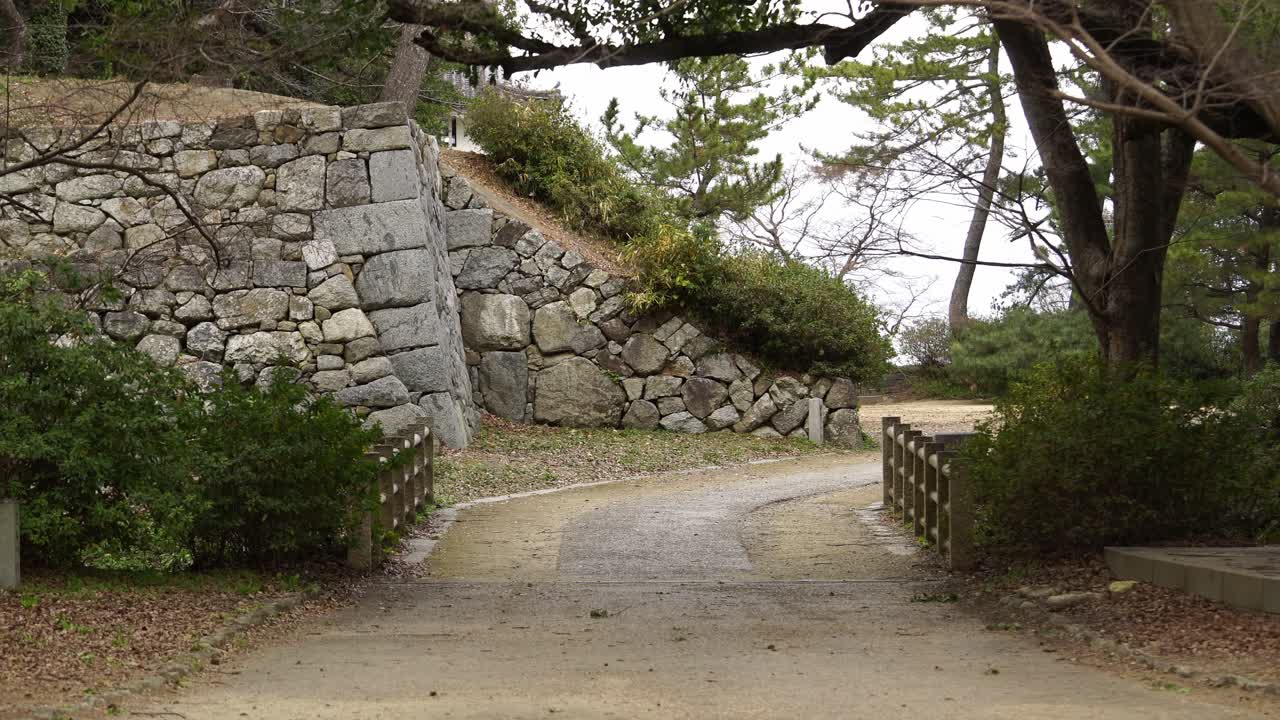 Entrance to Old Japanese Castle - The Yoshia Castle Ruins Park
