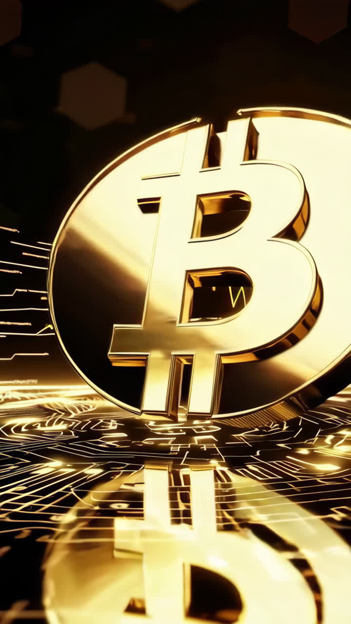 Golden Bitcoin Cryptocurrency Symbol