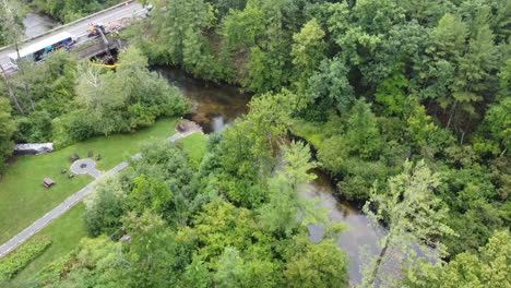 michigan lake county baldwin michigan drone aerial footage of river