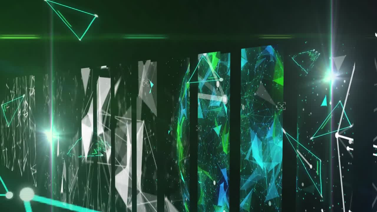 모양에 대한 연결 네트워크의 애니메이션