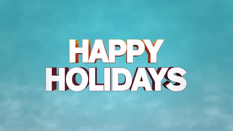 Happy-Holidays-text-on-blue-sky