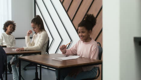 african american girl at school