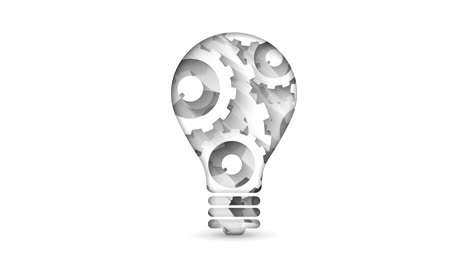 tecnología creativa engranajes bombilla