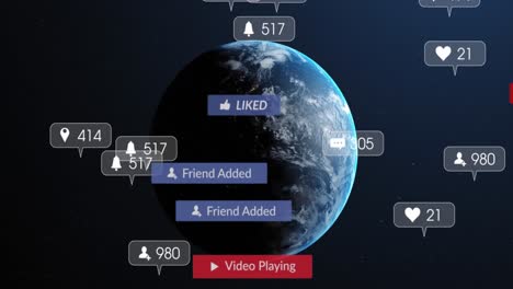 Animation-of-falling-social-media-icons-over-globe