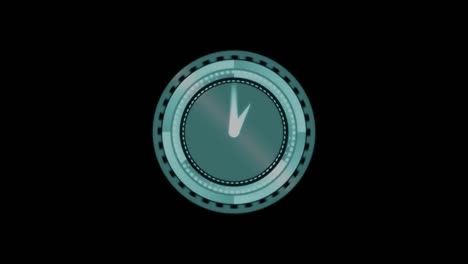 reloj moviéndose sobre fondo negro
