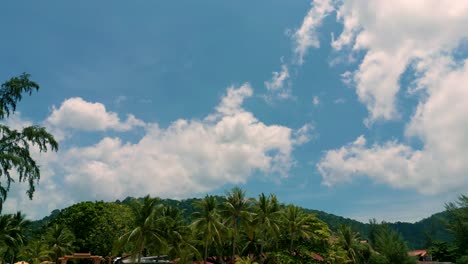 4K-Cinematic-nature-drone-footage-of-a-panoramic-aerial-view-of-the-beautiful-beaches-and-mountains-on-the-island-of-Koh-Lanta-in-Krabi,-South-Thailand,on-a-sunny-day