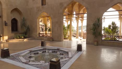 fountain inside a marble building in the al-azhar