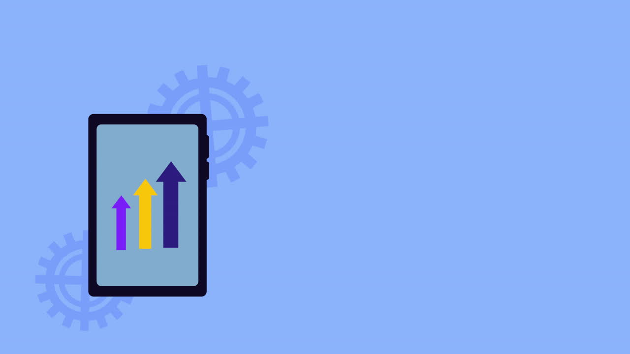 bitcoin commerce with smartphone animation