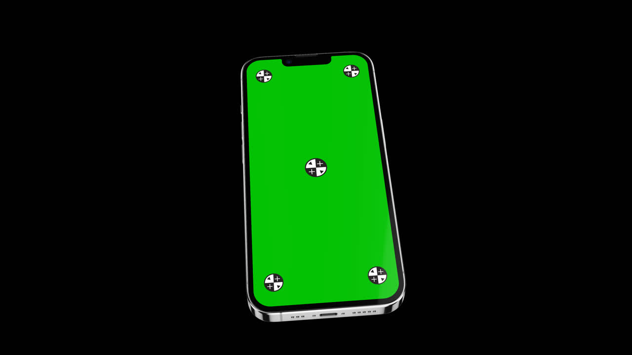 Smartphone con schermo verde