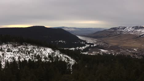 overcast day in kamloops: awe-inspiring views of the valley below