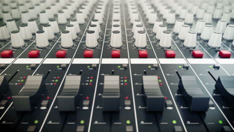 Mixing-console-also-called-audio-mixer,-sound-board,-mixing-deck-or-mixer.--Image-or-animation-of-audio-console-could-be-used-for-any-theme-related-to-music-recording-and-mixing.-Loopable.-HD