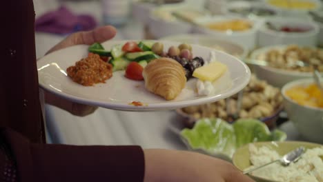 buffet breakfast selection