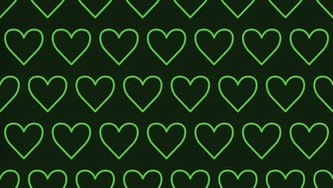 heartfelt love a stunning green heart pattern on a black background