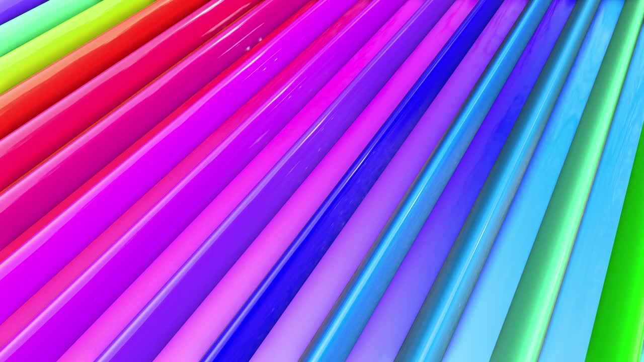 las rayas multicolores del arco iris se mueven cíclicamente.