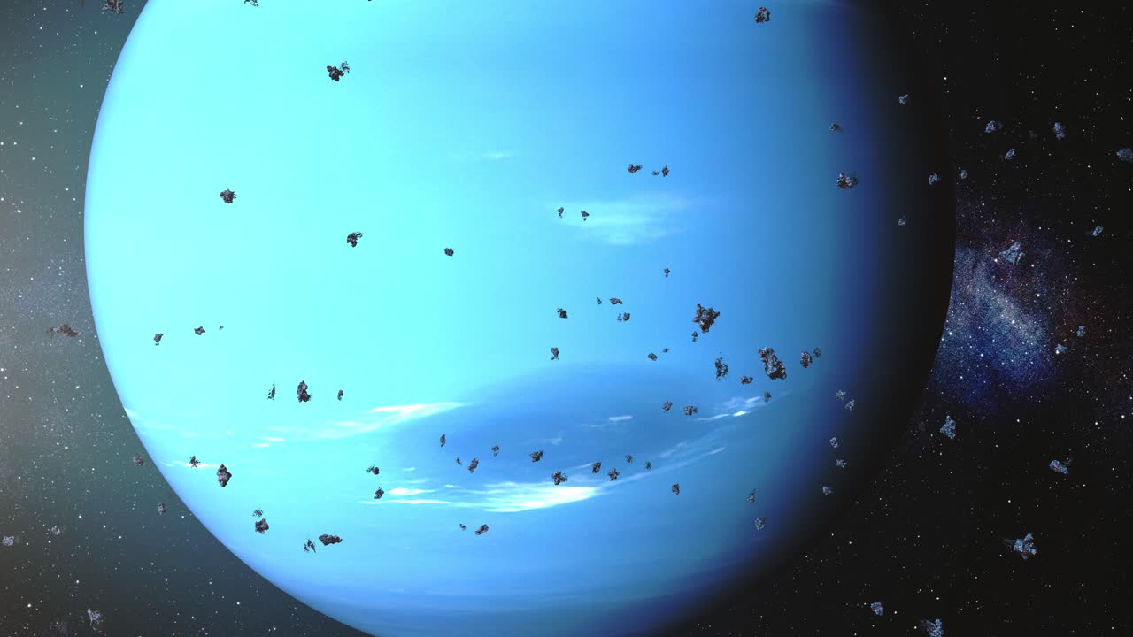 neptuno con los escombros