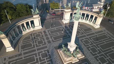 amazing drone shot reveals millennial monument and obelisk in heroes' square