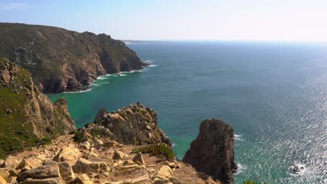 cabo da roca, portugal, el punto de encuentro del borde más occidental de europa continental y el océano atlántico