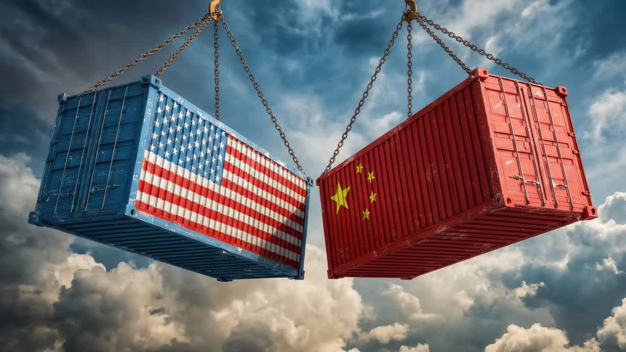 Flags and chains in tension containers with flags and chains in conflict