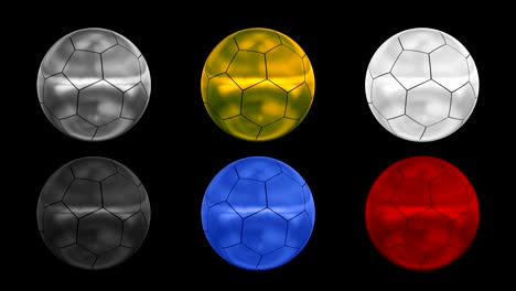 pelotas de fútbol que giran (en bucle) + canal alfa