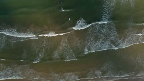 birdseye view of homes on lake jackson beach off the gulf of mexico in texas