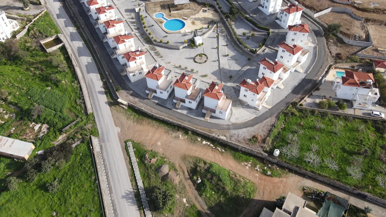 vista aérea del complejo de viviendas