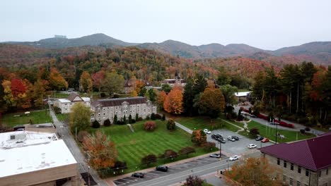 Lees-McRae-College-Aerial,-Banner-Elk-NC,-Banner-Elk-North-Carolina