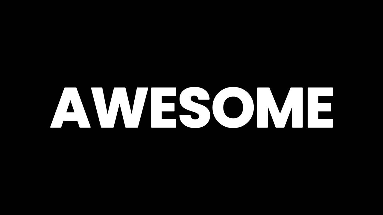 Awesome Text Animation with Glowing Dots on Black Background