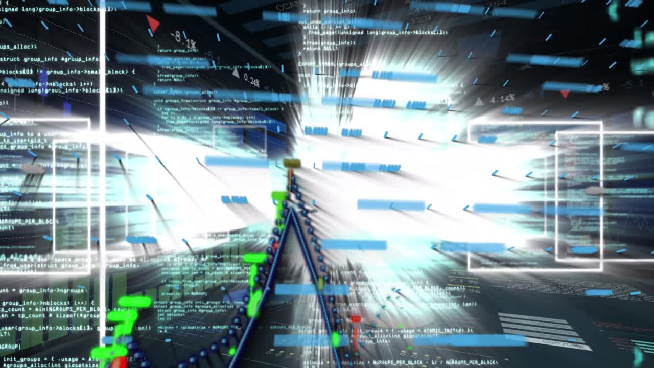 디지털 공간에서 데이터 처리 및 그래프의 애니메이션