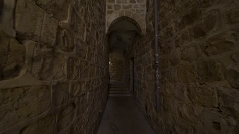 Blick-In-Den-Westwandtunnel-Tagsüber-In-Der-Altstadt-Von-Jerusalem,-Israel