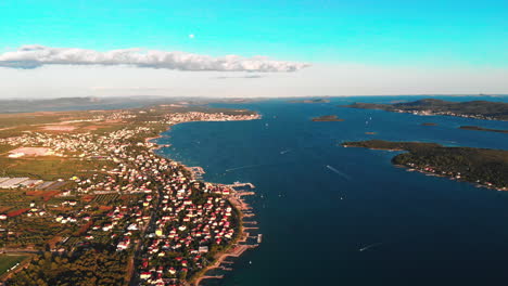 beautiful landscape of the croatian coast, slowly pushing down