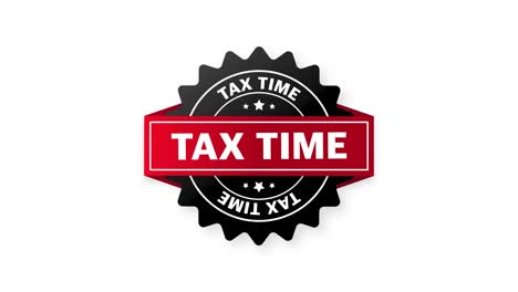 tax time label isolated icon  illustration design. motion graphics.