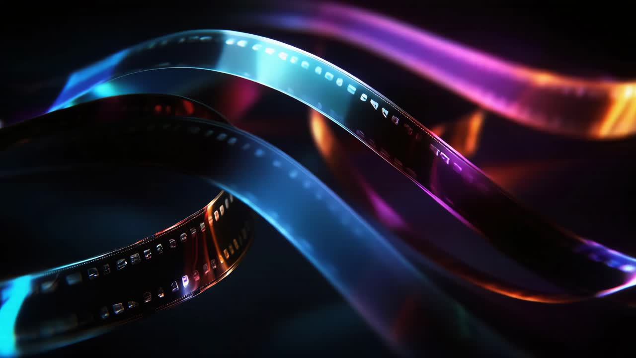 Glowing Filmstrip Art