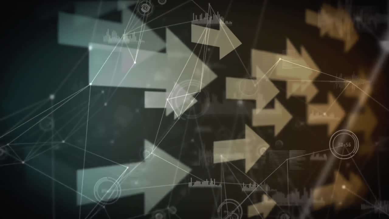 화살표와 비대칭적인 선